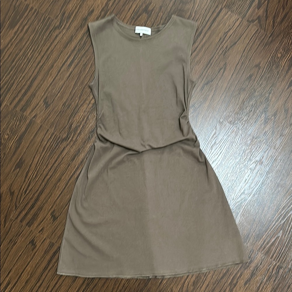 WeWoreWhat Ruched Muscle Tank mini Dress